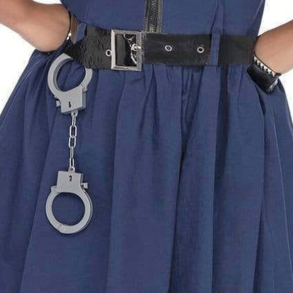 Plus 5Pc Flirty Cop Costume Womens Sizes 3x 4x Halloween Roleplay Uniform - Picture 7 of 9